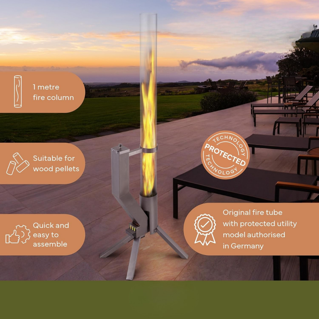 FlameTower™ – Vertical Elegance, Pure Fire